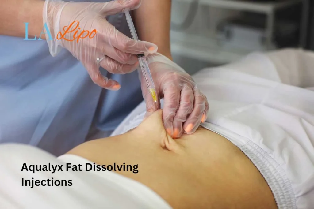 woman having fat dissolving injections Hamilton in the stomach