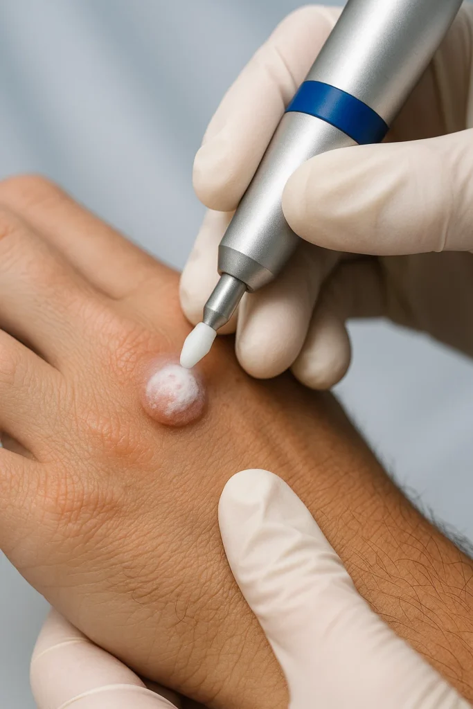 example of wart removal Hamilton using cryopen