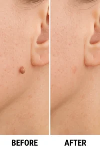 Skin tags removal Hamilton before and after