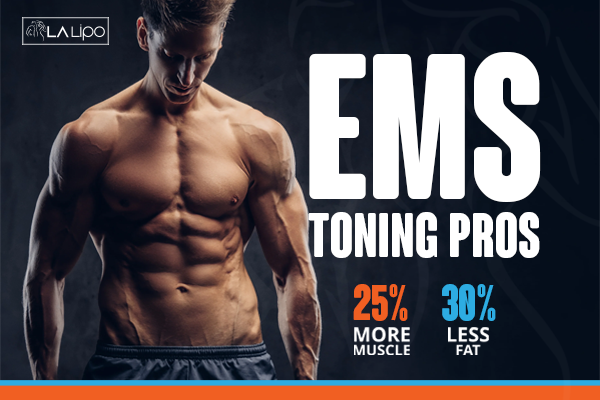 Image of man with sculpted stomach showing the fat loss and muscle gain of LA-EMS Body Sculpting Treatment Hamilton