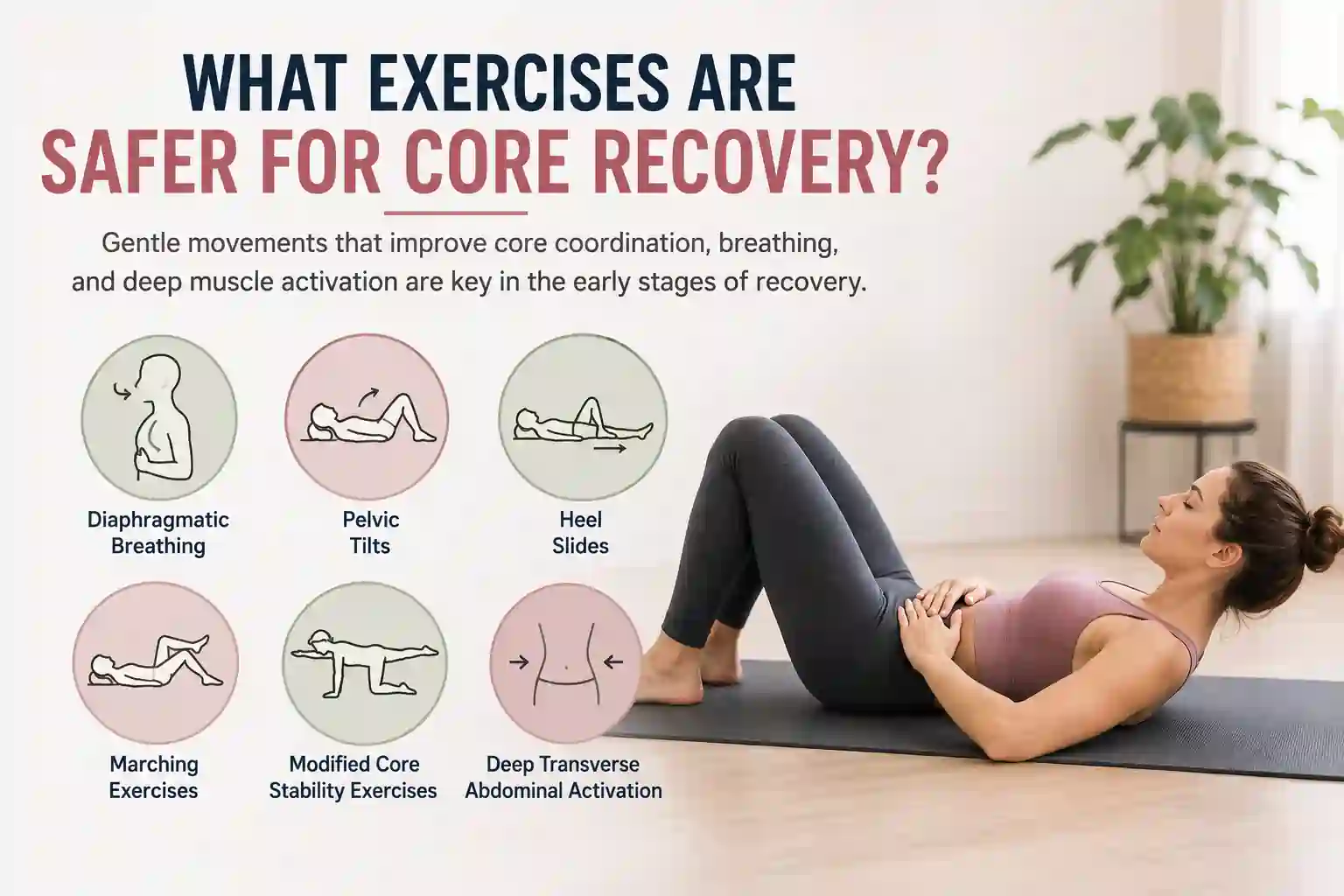 Which exercises may help diastasis recti Hamilton?